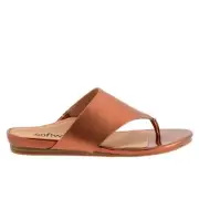Softwalk Chandler S2306-275 Womens Brown Leather Thong Sandals Shoes