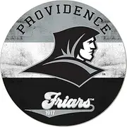 KH Sports Fan Providence Friars Multi-Color Retro Circle Sign, 20x20 Inches, Friars Decor for Dorm, Fan Cave, Living Room; Display Your Team Spirit with This Unique Providence Friars Wall Art