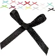 Operitacx 500pcs Mini Ribbon Bows for Crafts Wrapping Bows Colors for Present Decoration Wedding and Party Ornaments