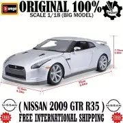 Bburago Nissan 2009 GTR R35 Car Model 1:18 Diecast Alloy Luxury Collection METAL