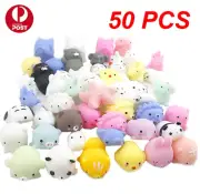 50x Cute Mini Animal Squishies Kawaii Mochi Squeeze Toys Stretch Stress Squishy