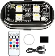 Remote Control Strobe Light - Wireless LED Flashing Lamp, High Brightness Signal | Safety Hazard Light for Vehicle, Motorcycle, Emergenncy Alert, Outdoor Warning, Security Indicator