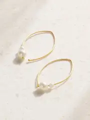 [Mizuki] Mizuki - Small 14-karat Gold Pearl Earrings - One size One size Gold