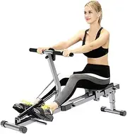 Indoor Foldable Rowing Machine with 12 Adjustable Resistance Home Gym Rowe Workout Fitness Equipment