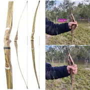 60” 62" 64" Archery Longbow Takedown Wooden 20-50lbs Traditional Bow Hunting