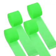 1.8 Inch Crepe Paper Streamer, 4 Roll 328ft Crepe Paper Sheet, Fluorescent Green