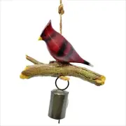 Red Cardinal Bird Wind Chime Hanging Decoration Bird On Tree Limb Indoor Outdoor