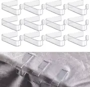 12Pcs Plastic Tablecloth Clips, Transparent Picnic Tablecloth Clips Outdoor Tabl