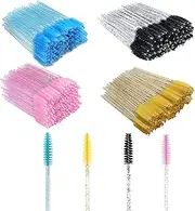 200PACK Reayou Disposable Mascara Wands Eyelash Brush Spoolies for Eye Lash Extension, Eyebrow and Makeup Crystal Tbestmax