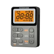 Portable Pocket Digital Lcd Am Fm Radio Stereo Mp3 USB Rechargeable W/earphones