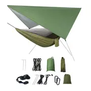 Outdoor Camping Hammock with Rain Fly Tarp and Mosquito Net Tent Tree Straps
