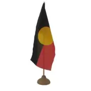 Aboriginal Desk Flag 300mm x 150mm (Knitted)