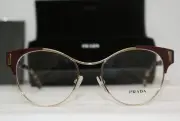 Brand New Authentic Prada 61T 52-18-135 PALE Gold/Amaranth VAX-1O1 W Origi Case!