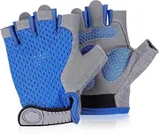 [TEMPNAP] 1Pairs Half Finger Cycling Gloves Ages Slip Sports Gloves for Outdoor Activities Breathable Stylish Design for Young for Cycling and More
