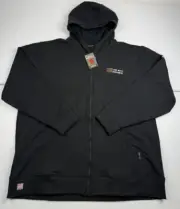 Ariat FR Work Hoodie Jacket Full Zip Fleece Lined CAT2 Black Soft Stretch 2XL