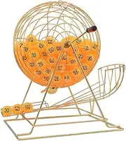 ZCBYBT Hand Shake Ball Number Selector Ball Manual Metal Bingo Cage Lottery Machine for Entertainment Venues, Shopping Malls and Supermarkets,200 Number Balls