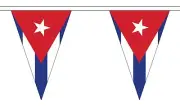 CUBA TRIANGULAR BUNTING 5 metres 12 flags Polyester flag CUBAN CARIBBEAN