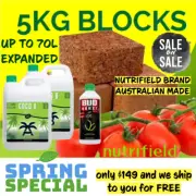 NUTRIFIELD COCO AB 5L + BUD BURST 1L FREE70L COCO BRICK COMBO