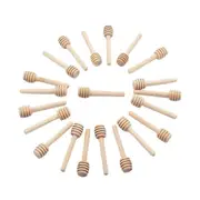 25Pcs Long Handle Wood Honey Spoons Mixing Sticks Dipper Honey Extractor for Jar Coffee Milk Tea Su