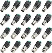 EMSea 10 Pairs of BNC Male & Female Connector Adapters with Solderless Screw Terminals Set for CCTV Surveillance Camera Monitor Video Recorder