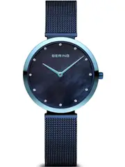 Bering 18132-398 Blue Stainless Steel Womens Watch