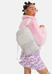 [Betsey Johnson] Glitter Satin Strap Mid Size Backpack