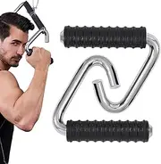 Neutral Grip Pull Up Grips, Pull Up Bar Grips, 1 Pair Exercise Band Grips - Heavy Duty Pull Up Handle, C-Shaped Extendable Attachment Handles for Training