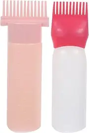 FRCOLOR 120ml Hair Oiling Applicator Bottle Scalp Oiling Dispenser Root Comb Applicator Bottle Set for Hair Care Supplies