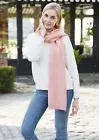 ComfyLuxe Solid Color Oblong Scarf w/ Ribbed Edges