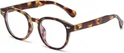 SAIIURV Blue Light Blocking Glasses for Women Men, Retro Anti Blue Light Eyeglasses, Leopard Print Glasses Tortoiseshell Glass, Oval Frame Eyewear Costume Accessories for Daily Computer Gaming Reading
