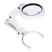 5X 11X Magnifying Glass Foldable Stand Hand Magnifier Loop Loupe w/ 8 LED Lights