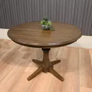 Salvanar Solid Rubberwood Round Dining Table