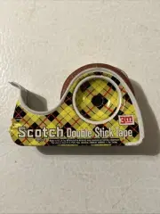 Vintage Metal 3M Scotch Tape Dispenser Double Stick Tape NOS Full Unused