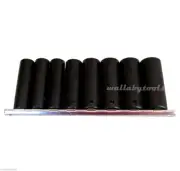 9pc SAE 1/2" DRIVE DEEP WELL AIR IMPACT SOCKET SET