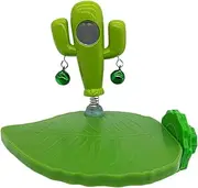 Bird Perch Stand, Parakeet Toys Stand Branches, Puzzle Enrichment Toys, Interactive Exercise Game, Leaves Shape, Cactus Style for Cockatiel, Lovebird, Canarie