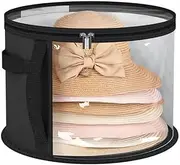 Oversized Clear Hat Storage Bag for Women, Holds up to 7 Caps Cowboy Hat Organizer for Closet, Wide Brims Case with Carrying Handles