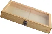 Luxshiny Butterfly Display Wooden Box Elegant Insect Display Case with Transparent Lid for Dustproof Storage for Home Decor