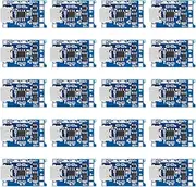 Pack of 20 TC4056 USB C 5V 1A Charge Controller Lithium Li-ion Battery Charger Lithium Charging Module, Type-C TC4056 Li-ion Battery Charging Board Charger Module with Double Protection