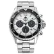 【ORIENT 東方錶】熊貓錶 RA-TX0203S 藍寶石鏡面 太陽能 鋼錶帶 三眼計時男錶 白 42.8mm 台南
