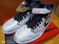 在飛比找Yahoo!奇摩拍賣優惠-NIKE AJ1 陳冠希 極限量白絲綢 現貨 黃金US10 