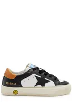 Golden Goose Kids May Panelled Leather Sneakers (IT28-IT33) - White 28 (IT28/ UK10 KIDS)