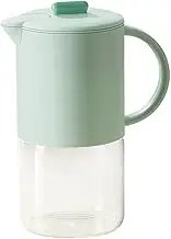 Glass Pitcher, Heat Resistant Easy Clean Tea Pitcher with Handle, 1500ml Beverage Serveware, Iced Beverage Dispensers, Airtight Glass Drink Dispenser for Fridge