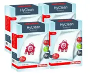 MIELE GENUINE FJM HYCLEAN 3D EFFICIENCY VACUUM BAGS ,4 BOXES +FILTERS ,YOUNG STY