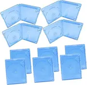 Zerodeko 10Pcs Transparent CD Storage Cases Plastic DVD Holders Compact Single CD Jewel Cases for Organizing and Protecting and DVDs Lightweight and Portable Storage