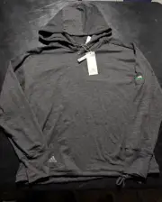 NWT WOMEN'S ADIDAS ESSENTIAL SLUB HOODIE, SIZE: L, COLOR: BLACK/WHITE (J557)