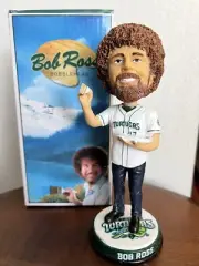 NIB Bob Ross Daytona Tortugas Bobblehead 2017 SGA only 1000 Made Rare Bobble