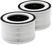 PUREBURG Replacement Filter Compatible with Afloia Fillo Halo Allo Air Purifiers & Mooka Allo Air Purifier,2-Pack H13 HEPA 4-Stage Filtration Activated Carbon