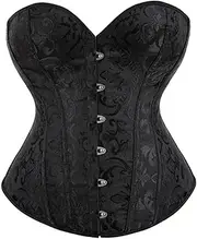 [ESOMAVRIX] Corset Tops for Women, Sexy Black Corset, Brocade Lace Shapewear Top, Court Corset Top, Corset Waist Cincher Bustier Tops for Women & Girls Wedding Party Show, L, Corset Tops for Women/54