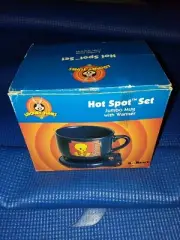 1998 Looney Tunes Hot Spot Set - Coffee Mug Warmer Tweety Bird - NEW Vintage