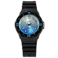 在飛比找Yahoo奇摩購物中心優惠-CASIO 卡西歐 甜心淺水風格漸層橡膠手錶 藍x黑 LRW